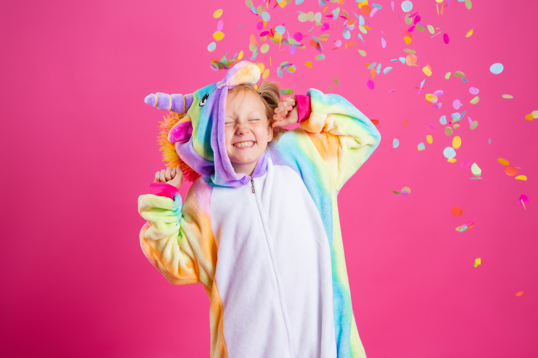 Santa Unicorn Ride Girl Pajama